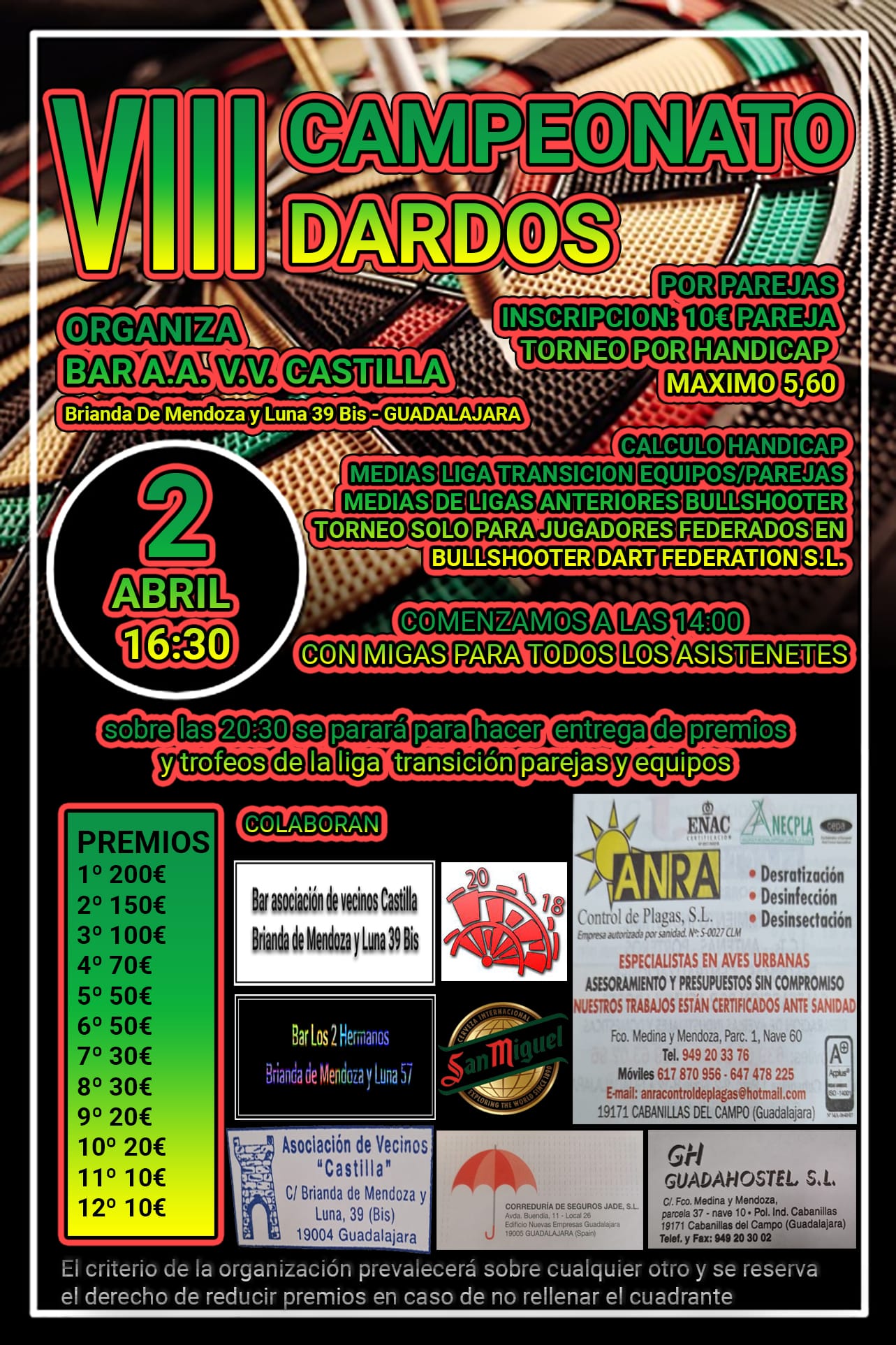 VIII Campeonato Dardos Guadalajara