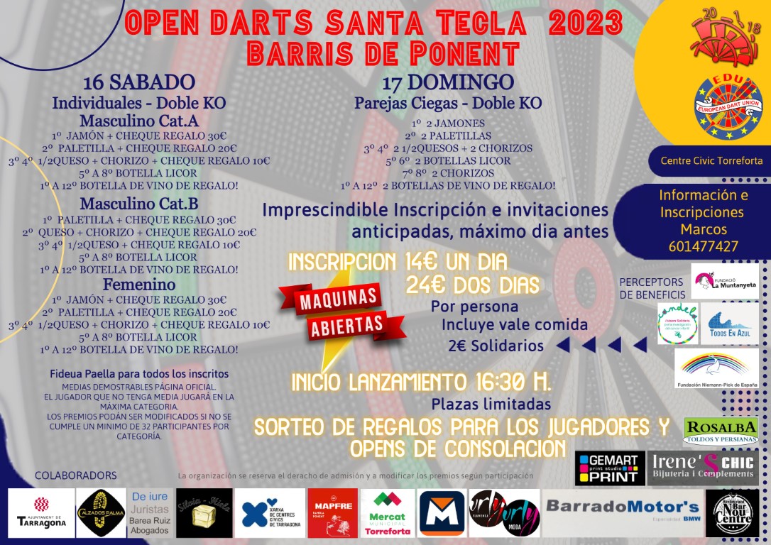 Open Santa Tecla 2023 – Barris de Ponent
